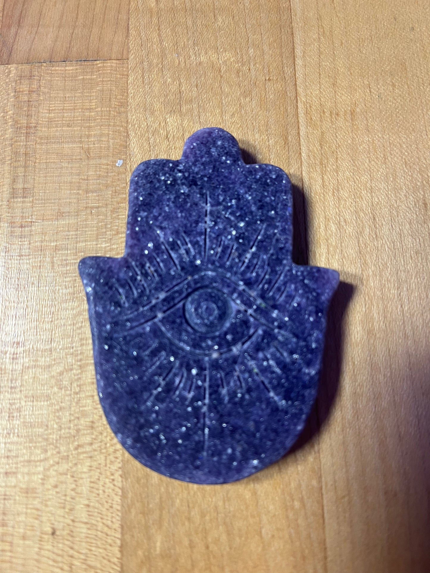 Lepidolite Hamsa Hand